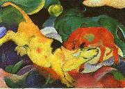 Cows, Yellow, Red, Green Franz Marc